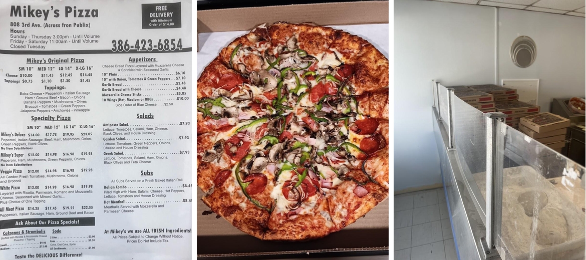 Mikey's Pizza Menu